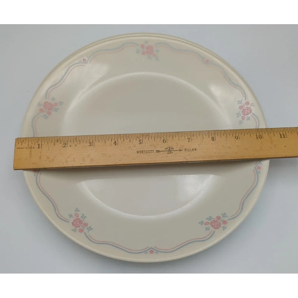 Vintage‎ Corelle English Dinner Plates Pink Roses 10.5